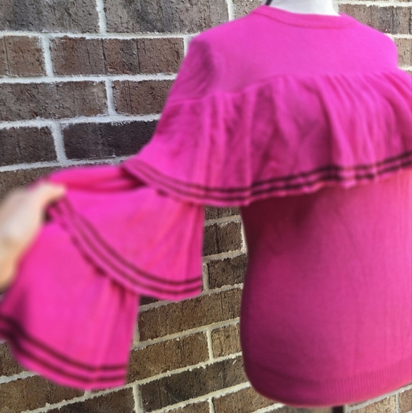 Flying Tomato Fuchsia Layered Sweater - Picture 7 of 10
